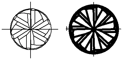 Чертеж торца фрезы M140-100140F02W H16