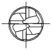 Чертеж торца фрезы M148-080100R00LPOLI H20