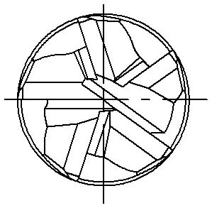 Чертеж торца фрезы M190-250122R55SW H24